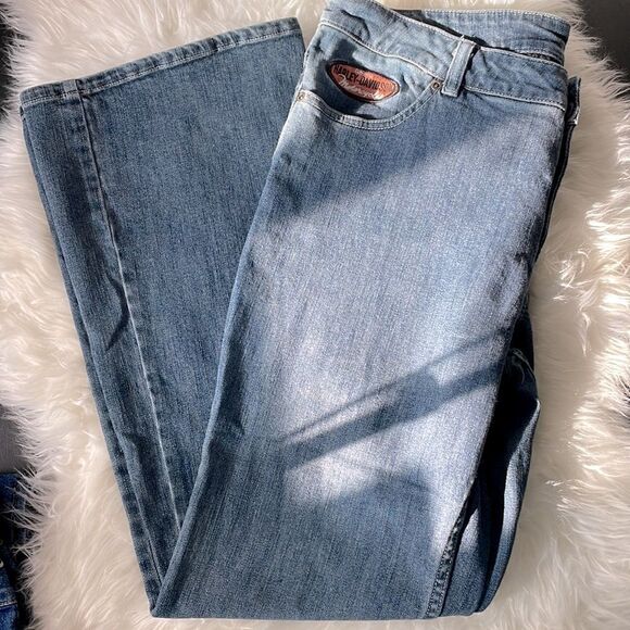 Harley Davison distress Blue Jeans 36 L/XL boot cut. - Picture 1 of 7